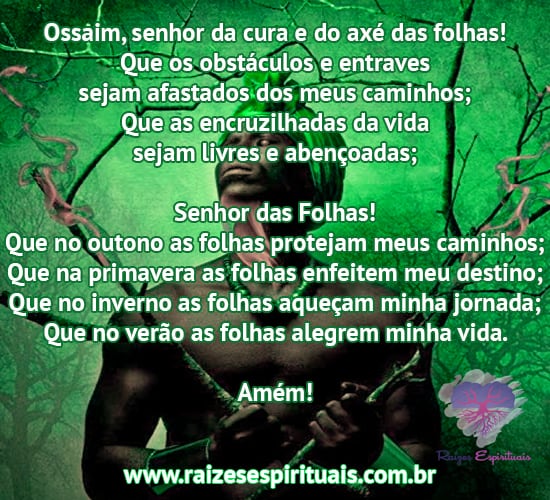 Oração para Ossaim: Ossaim, senhor da cura e do axé das folhas!