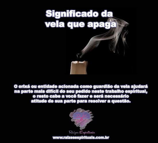 Significado da vela que apaga