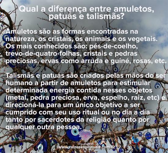 Qual a diferença entre amuletos, patuás e talismãs?