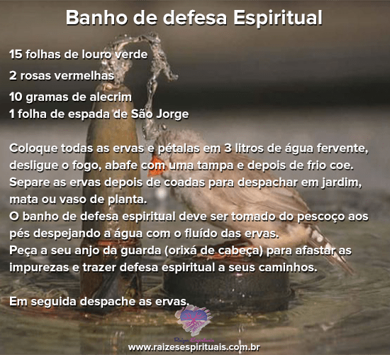 Banho de defesa espiritual 