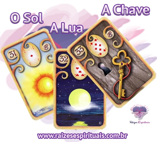 O Sol, A Lua e A Chave – no Baralho Cigano, cada uma delas, combinada com um naipe, tem o seu significado único e preciso.