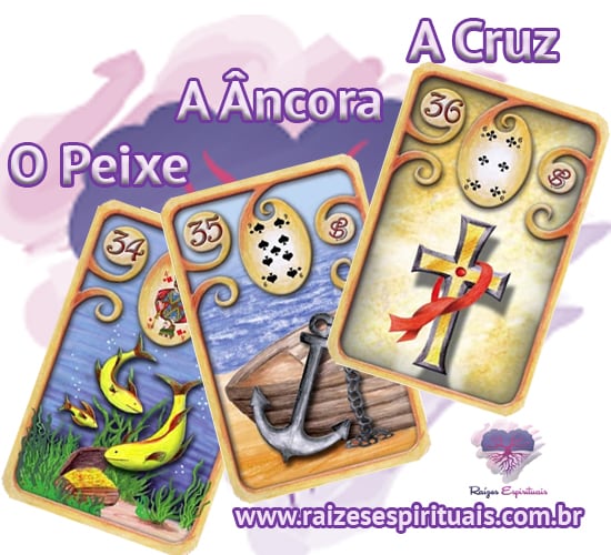 O Peixe, A Âncora  e A Cruz - Cada uma destas cartas ciganas,  combinada com um naipe, tem o seu significado único e preciso.