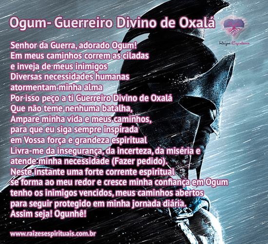 Oração a Ogum - Divino Guerreiro de Oxalá