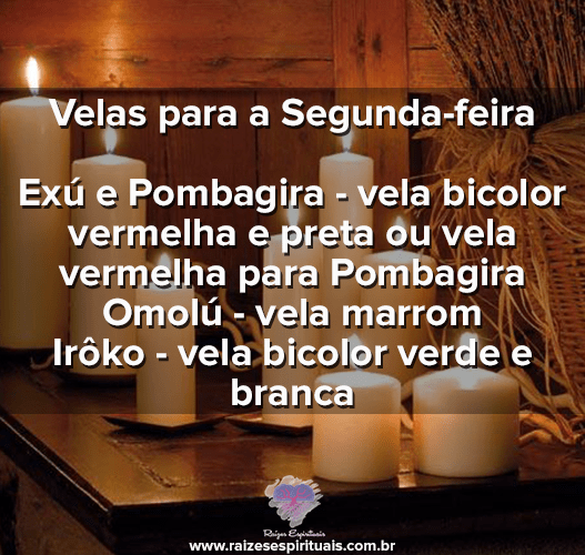 Velas para segunda-feira