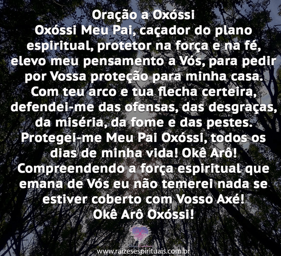 Oração  Oxóssi
