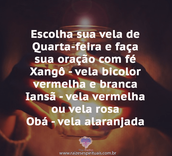 Velas para quarta-feira