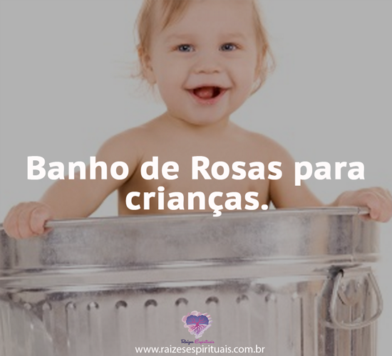 Banho de rosas para crianças 