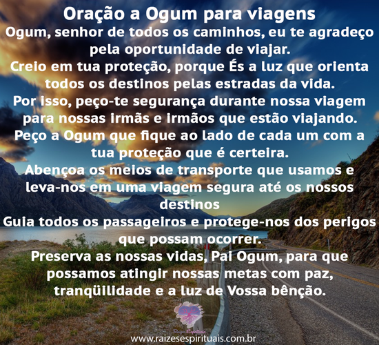 Oração a Ogum para Viagem 