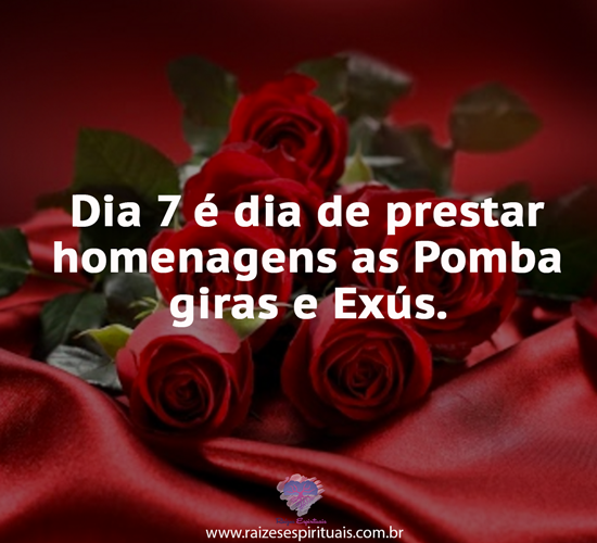 Homenagens a Pomba giras e exus