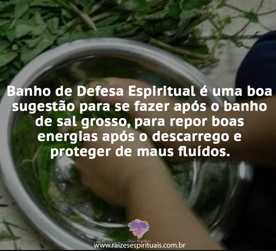 Banho de defesa espiritual