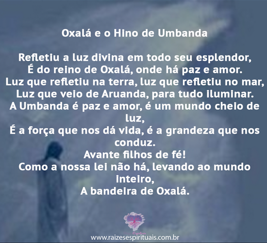 Oxalá e o hino da Umbanda