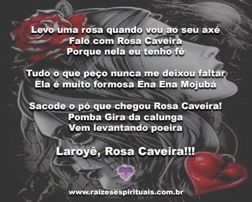 Sacode o pó que chegou Rosa Caveira 💀🎶 Ponto da Pomba Gira Rosa