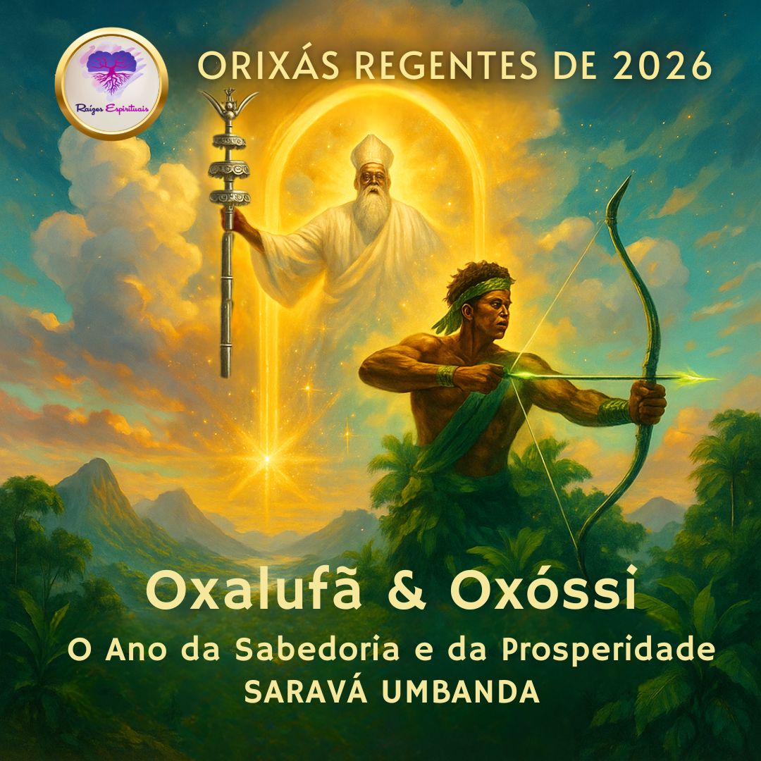 Oxalufã e Oxóssi regendo 2026 com sabedoria e prosperidade