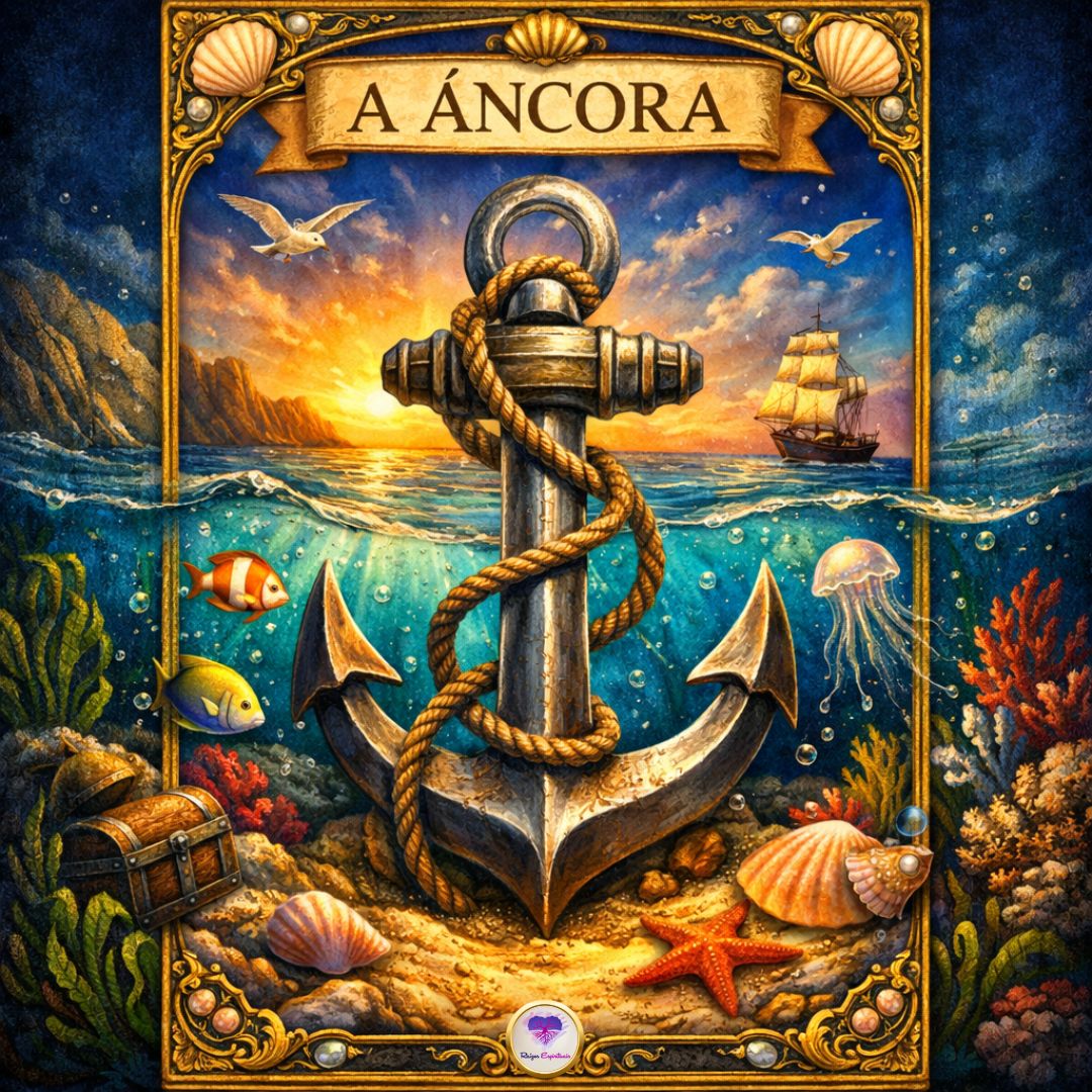 Carta com representação de uma âncora