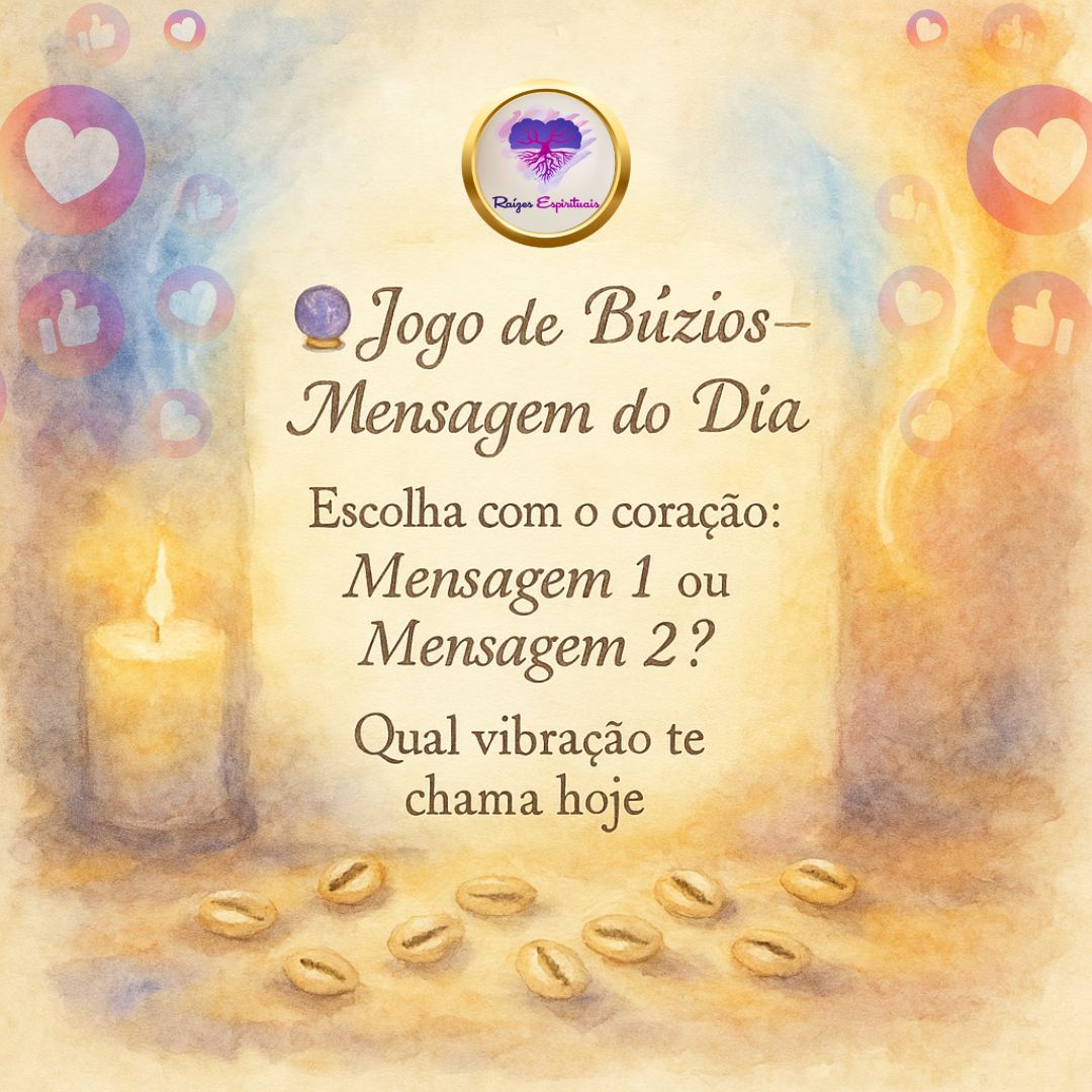 Duas mensagens espirituais foram abertas no oráculo: escolha 1 ou 2 e descubra qual energia te chama.
