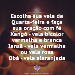 Velas para quarta-feira