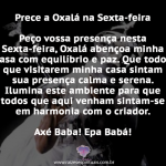 Prece Oxalá na Sexta