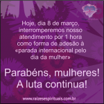 Parabéns Mulheres – A luta continua