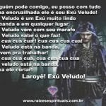 Que Exú Veludo seja nosso guardião hoje e sempre! Laroyê!