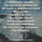 Nosso Pai Oxalá dá-nos sua luz nesta sexta-feira