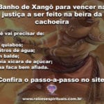 Banho de Xangô para vencer na justiça a ser feito na beira da cachoeira