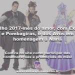 Julho 2017-mês do amor, com Exús e Pombagiras, e dos Avós em homenagem à Nanã