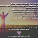 Busque sua evolução espiritual em vez de se ocupar da vida alheia