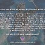 Votos de Ano Novo do Raízes Espirituais. Feliz 2018!