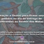 Oração a Oxóssi para firmar seus pedidos ao Senhor das Matas