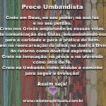 Prece Umbandista: Creio em Deus, no seu poder; na sua luz…