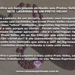 Confira um belo poema atribuído aos Pretos Velhos