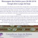 Mensagem dos Búzios para 28-08-2018: Xangô abre o jogo de hoje