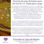 Previsão do jogo de búzios para 29-10 a 01-11:  Oxalá abre o jogo