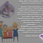 Hoje, 1º de outubro, prestamos homenagem pelo dia internacional do idoso!