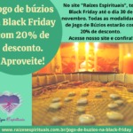 Jogo de búzios na Black Friday com 20% de desconto. Aproveite!