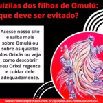 Quizilas dos filhos de Omulú: o que deve ser evitado?