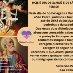 Hoje é dia de Xangô e de São Pedro! Muito axé a todos neste 29 de junho!