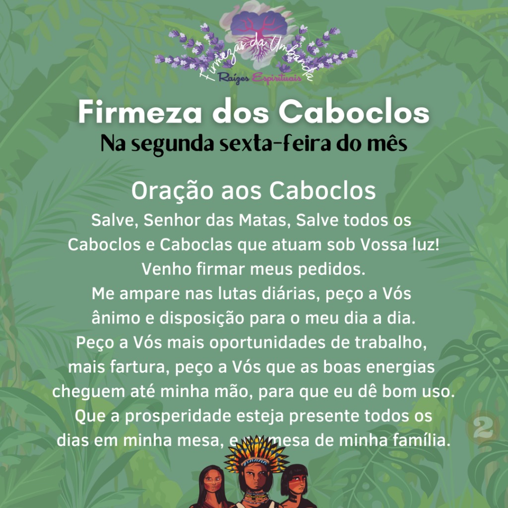 Oração aos Caboclos na Firmeza dos Caboclos