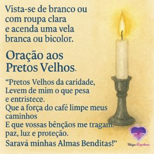 Oração aos Pretos Velhos para o banho de descarga de café